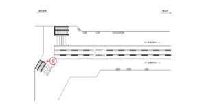JR／武蔵浦和駅／武蔵野線ホーム／№108駅看板・駅広告、位置図