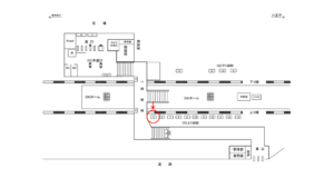 JR／大口駅／上り線側／№5駅看板・駅広告、位置図