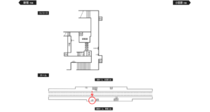 小田急　開成駅／／№1702駅看板・駅広告、位置図