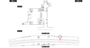 小田急　東海大学前駅／／№1711駅看板・駅広告、位置図