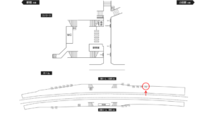 小田急　東海大学前駅／／№1712駅看板・駅広告、位置図