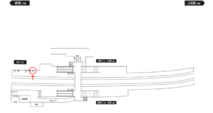 小田急　鶴巻温泉駅／／№107駅看板・駅広告、位置図