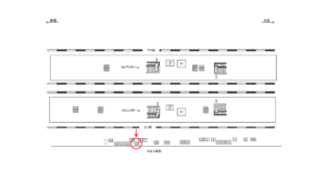 JR／武蔵浦和駅／上り線側／№23駅看板・駅広告、位置図