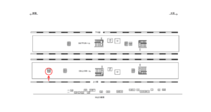 JR／武蔵浦和駅／上りホーム／№208駅看板・駅広告、位置図