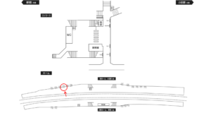 小田急　東海大学前駅／／№1704駅看板・駅広告、位置図
