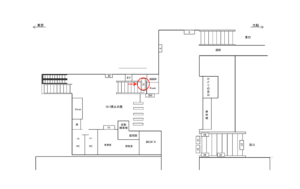 JR／保土ヶ谷駅／橋上本屋口／№18駅看板・駅広告、位置図