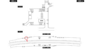 小田急　東海大学前駅／／№1703駅看板・駅広告、位置図