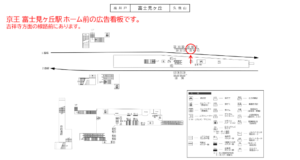 京王／富士見ヶ丘駅／駅だてボード／№390駅看板・駅広告、位置図