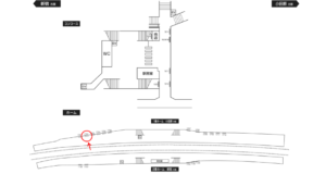 小田急　東海大学前駅／／№1702駅看板・駅広告、位置図