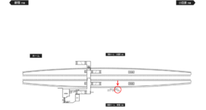 小田急　新松田駅／／№0208駅看板・駅広告、位置図