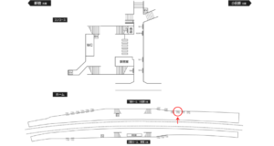 小田急　東海大学前駅／／№1710駅看板・駅広告、位置図