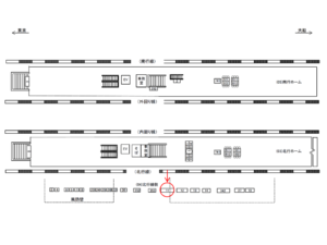 JR／浜松町駅／北行線側／№11駅看板・駅広告、位置図