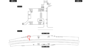 小田急　東海大学前駅／／№1705駅看板・駅広告、位置図
