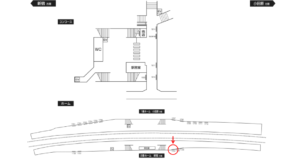 小田急　東海大学前駅／／№1724駅看板・駅広告、位置図