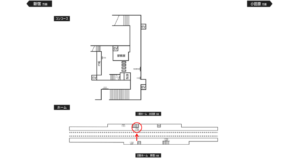 小田急　開成駅／／№1705駅看板・駅広告、位置図