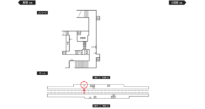 小田急　開成駅／／№1701駅看板・駅広告、位置図
