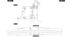 小田急　東海大学前駅／／№1614駅看板・駅広告、位置図