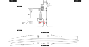 小田急　東海大学前駅／／№1605駅看板・駅広告、位置図
