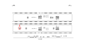 JR／武蔵浦和駅／上りホーム／№218駅看板・駅広告、位置図