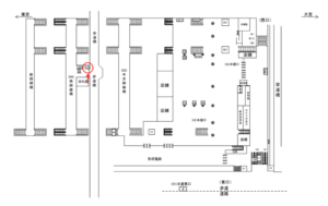 JR/日暮里駅/南跨線橋/№10駅看板・駅広告、位置図