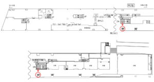 京急/京急蒲田駅//№43002駅看板・駅広告、位置図