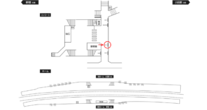小田急　東海大学前駅／／№1611駅看板・駅広告、位置図