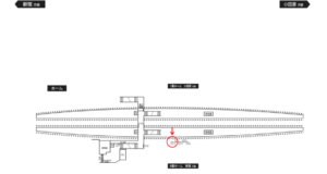 小田急　新松田駅／／№0212駅看板・駅広告、位置図