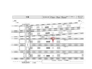 JR／千葉駅／6番線壁面／№4駅看板・駅広告、位置図