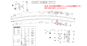 京王/京王稲田堤駅/駅だて/№10駅看板・駅広告、位置図