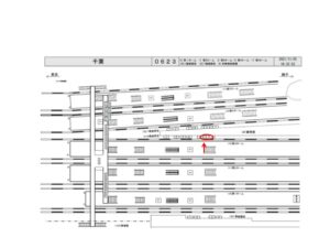 JR／千葉駅／6番線壁面／№6駅看板・駅広告、位置図