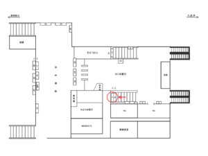 JR／中山駅／本屋口／№7駅看板・駅広告、位置図