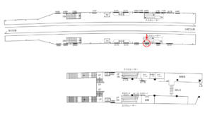 京急／大森町駅／／№42002駅看板・駅広告、位置図