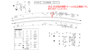 京王/京王稲田堤駅/駅だて/№91駅看板・駅広告、位置図