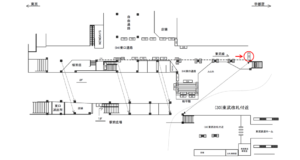 JR／大宮駅／東口通路／№131駅看板・駅広告、位置図