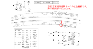 京王/京王稲田堤駅/駅でん/№250駅看板・駅広告、位置図