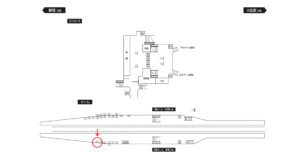 小田急　愛甲石田駅／／№1610駅看板・駅広告、位置図