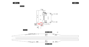 小田急　愛甲石田駅／地図広告駅看板・駅広告、位置図