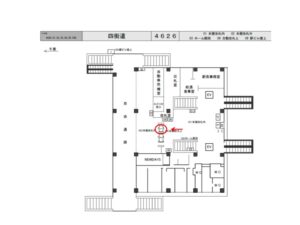 JR　四街道駅／自動改札上／№1駅看板・駅広告、位置図