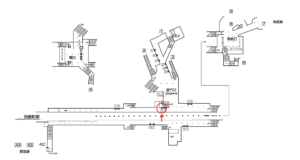 東京メトロ／浅草駅／銀座線／№3駅看板・駅広告、位置図