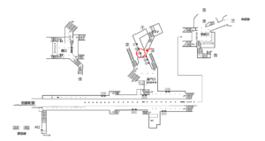 東京メトロ／浅草駅／銀座線／№13駅看板・駅広告、位置図