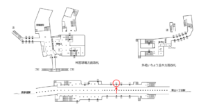 東京メトロ／外苑前駅／銀座線／№5駅看板・駅広告、位置図