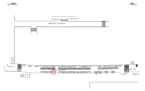 JR／東京駅／京八通路／№24駅看板・駅広告、位置図
