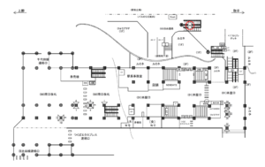 JR/北千住駅/自由通路/№8駅看板・駅広告、位置図