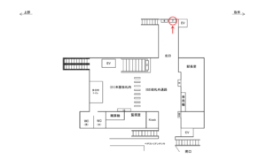 JR／北小金駅／改札外通路／№7駅看板・駅広告、位置図