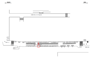 JR／東京駅／京八通路／№13駅看板・駅広告、位置図