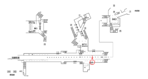 東京メトロ／浅草駅／銀座線／№7駅看板・駅広告、位置図