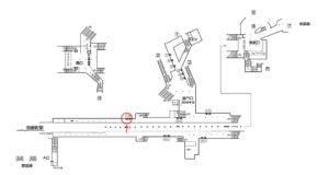 東京メトロ／浅草駅／銀座線／№1駅看板・駅広告、位置図