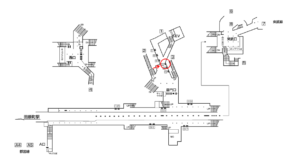 東京メトロ／浅草駅／銀座線／№14駅看板・駅広告、位置図