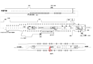 東京メトロ／三越前駅／銀座線／№21駅看板・駅広告、位置図