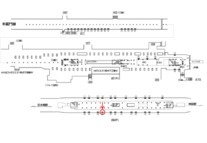 東京メトロ／三越前駅／銀座線／№22駅看板・駅広告、位置図